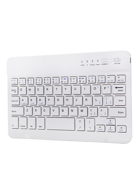 Mini Wireless Bluetooth 3.0 Keyboard With Metal Base White