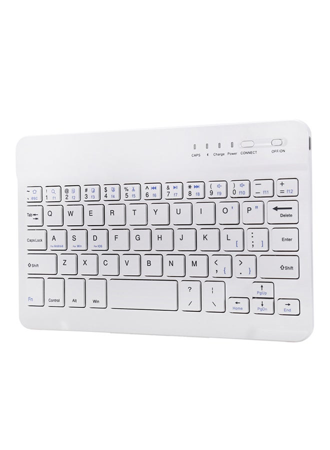 Mini Wireless Bluetooth 3.0 Keyboard With Metal Base White