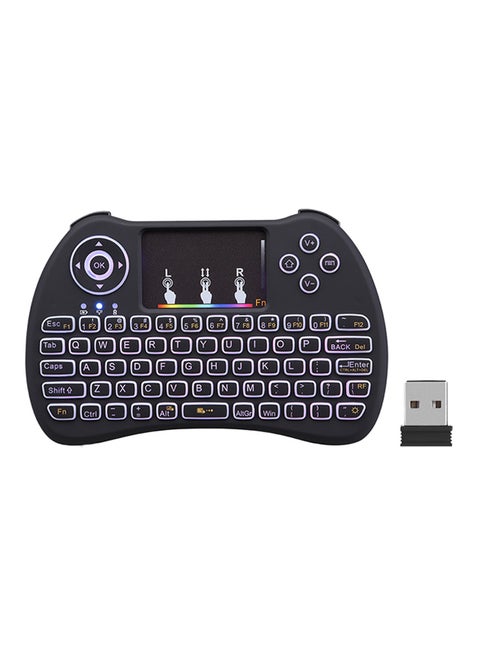 Wireless Mini Keyboard Backlight Function With Touchpad Support RGB Black