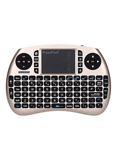 2.4Ghz Rf Wireless Hand-Held RC-Keyboard Touchpad Tyrant gold