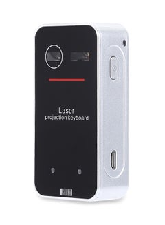 Bluetooth Laser Projection Virtual Keyboard With Mouse Function Voice Prompt Black