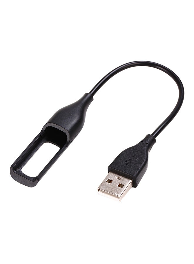 كابل شحن USB بديل متوافق مع سوار فتبت فلكس باند لاسلكي الشحن للأنشطة الرياضية أسود