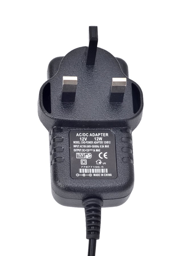 Generic - 12W 12V 1A AC Power Supply DC Adapter For Light Lamp And Surveillance Security Camera Black - Image 1