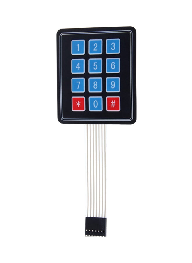 Generic - 3X4 Matrix 12-Key Membrane Switch Keypad Keyboard Multicolour - Image 1