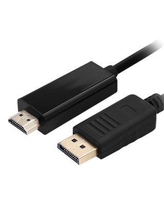 Display-Port Male To HDMI Male Wire HDTV Connect Cord Black - v1523015163/N13657021A_1