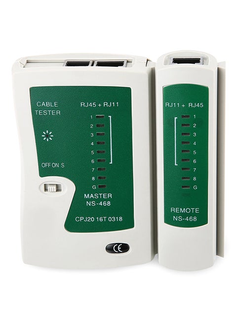 Multi-Functional RJ45 RJ11 RJ12 CAT5 UTP Network LAN Cable Tester Networking Tool Cream/Green