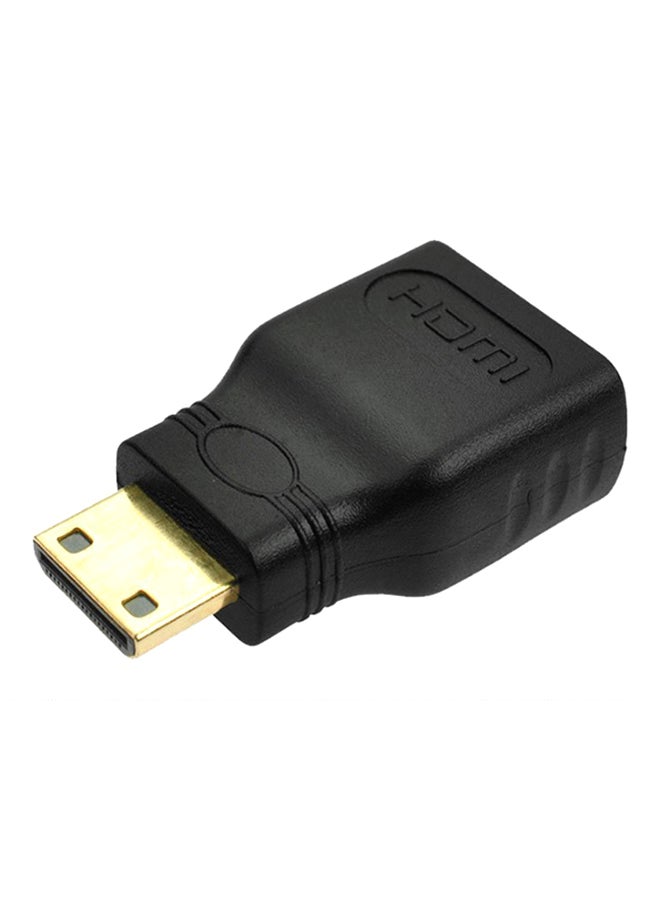 Mini HDMI Male To HDMI Female Adapter Connecter Black 
