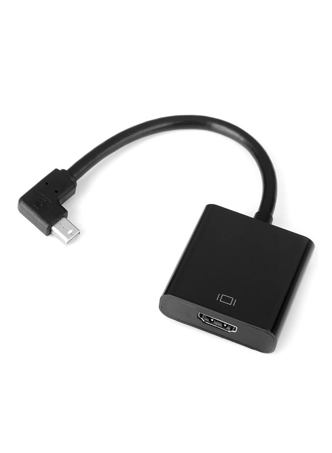 Right Angle 90 Degree Display Port DP Male Source To HDMI Male Sink Monitor Cable Black