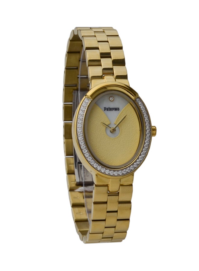 باليرمو ساعة يد بعقارب من الإستانليس إستيل طراز رقم PL088970 women