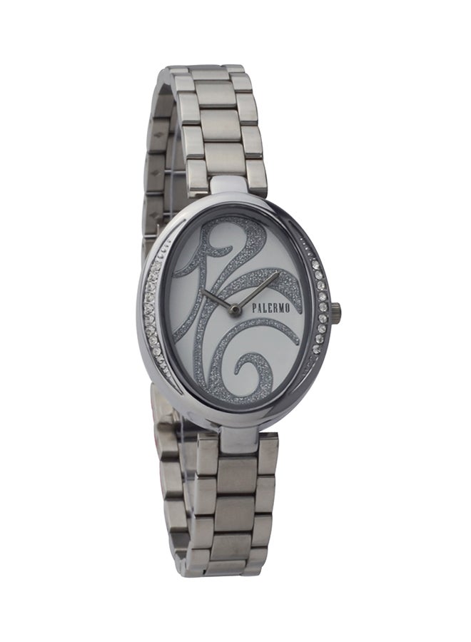 باليرمو ساعة يد بعقارب من الإستانليس إستيل طراز رقم PL088786 women