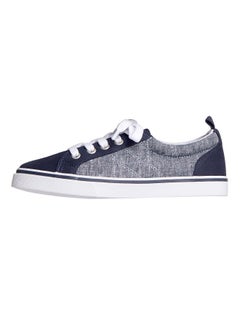 GYMBOREE Mixed Media Lace Up Sneakers Navy  - Image 1