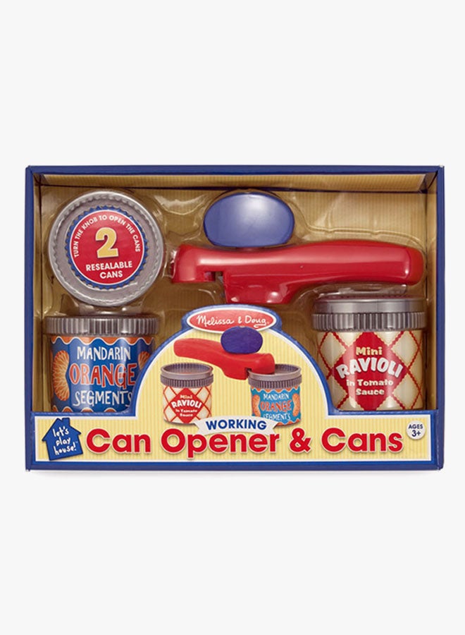 Can Opener And Cans Pretend Set