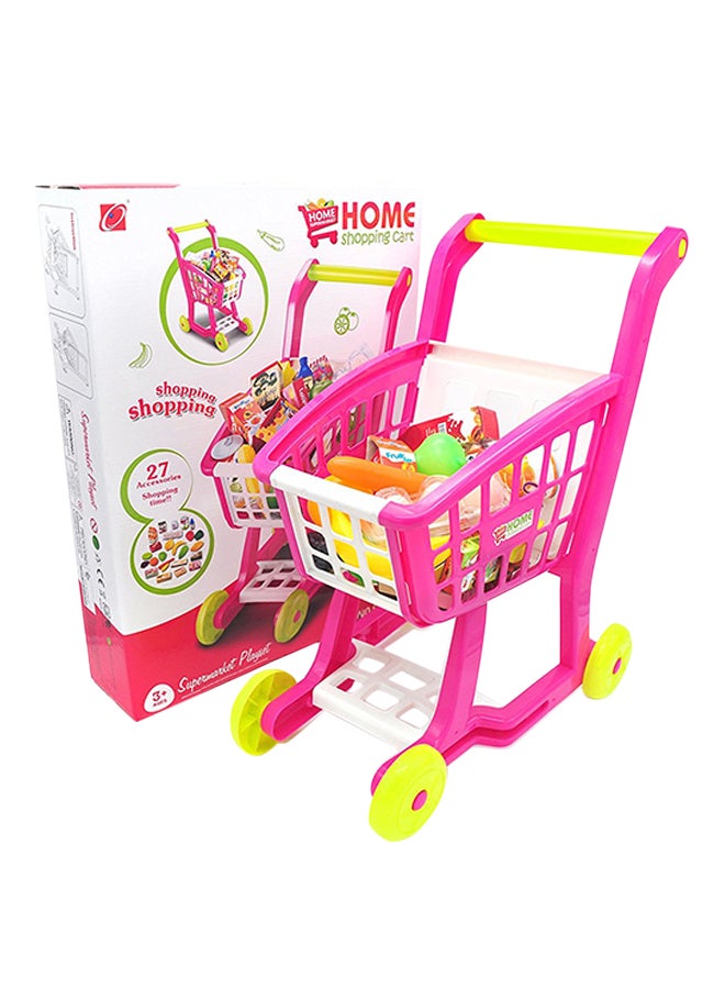 Home Supermarket Shopping Cart Play Set
