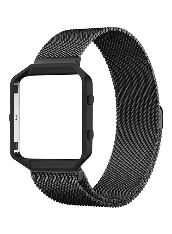 Generic - Stainless Steel Magnetic Milanese Replacement Band For Fitbit Blaze Black - Image 1