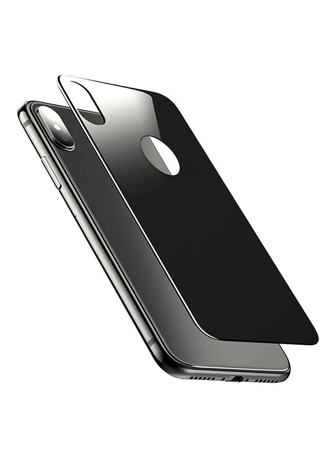 0.3mm 9H Hardness 3D Full Screen Coverage Back Tempered Glass Protector For Apple iPhone X / iPhone Xs Black Black