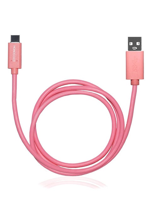Vital Power USB-C To USB Charge And Sync Cable Pink