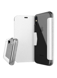 x-doria Polycarbonate Engage Folio Flip Case Cover For Apple iPhone X White 