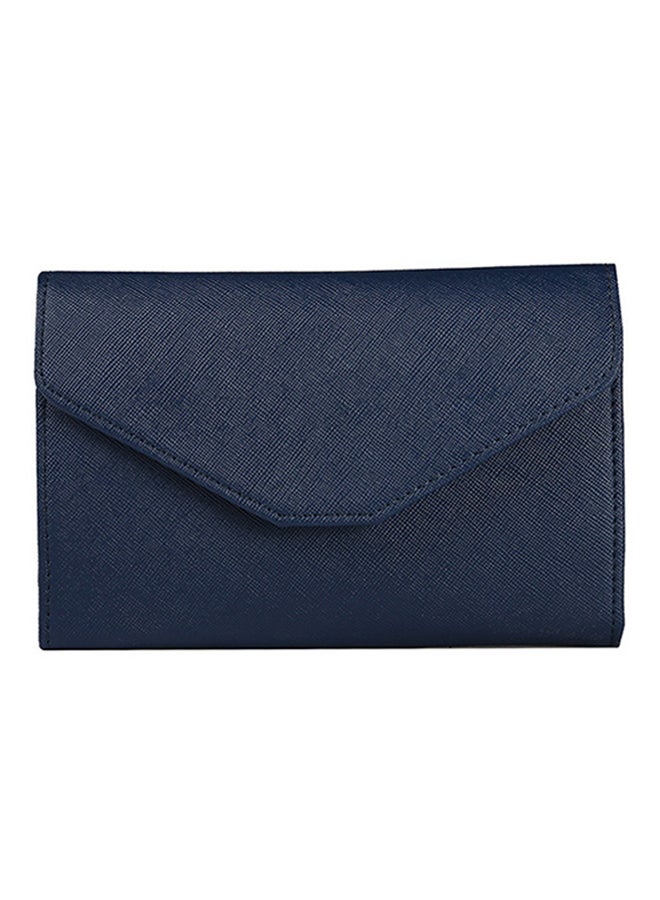 Bluelans Faux Leather Passport Holder Dark Blue - Image 1