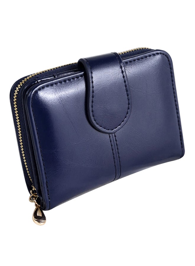 Bluelans Vintage Faux Leather Wallet Dark Blue
