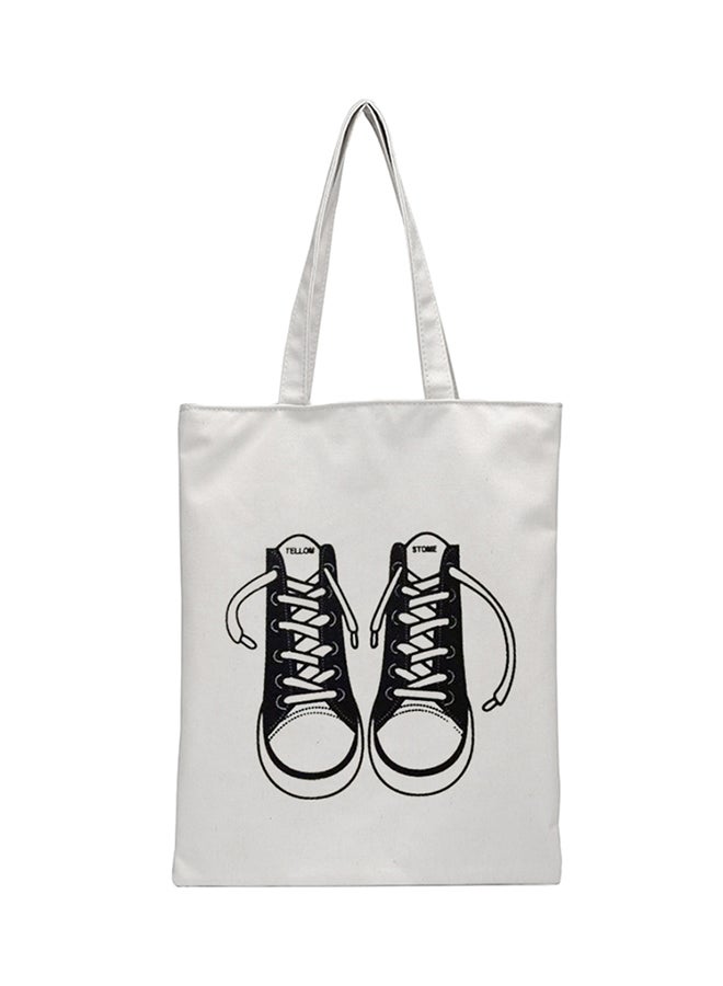 Bluelans - Canvas Shopper Bag White - Image 1