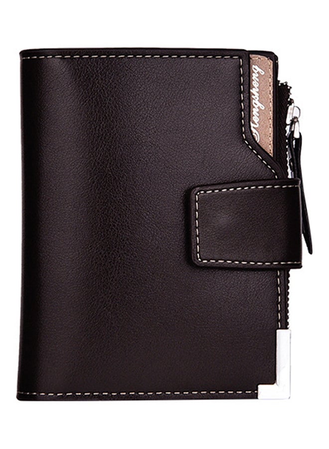 Bluelans Faux Leather Triple Clutch Wallet Coffee 