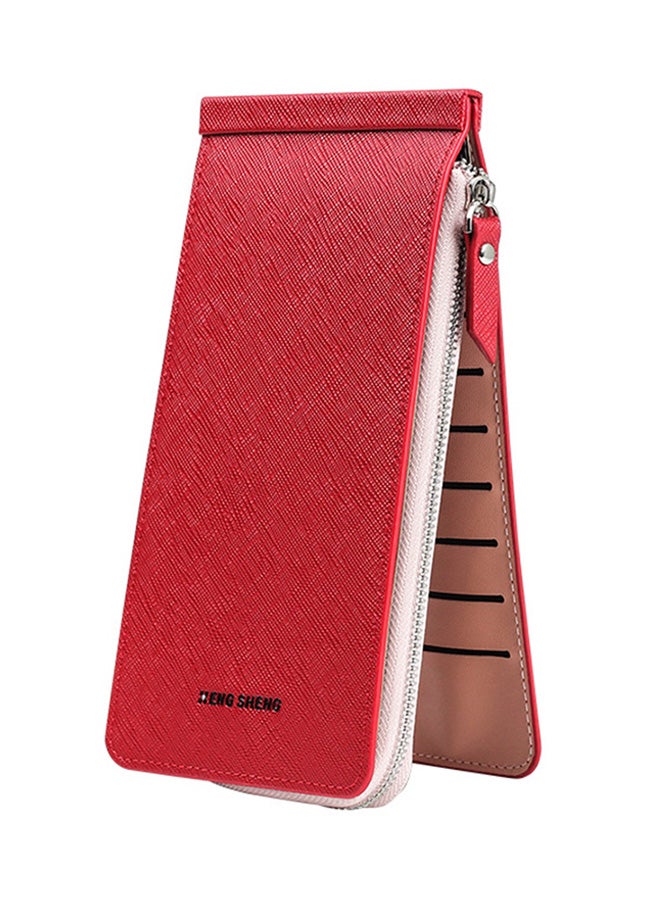 Bluelans Slim Long Card Case Holder Red 