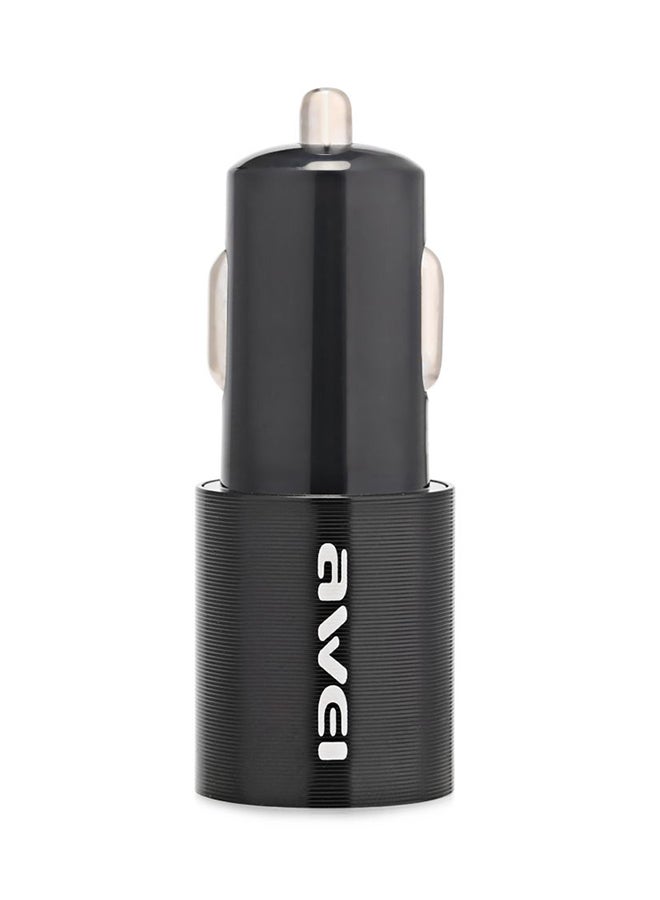 Awei Dual USB Smart Car Charger Black