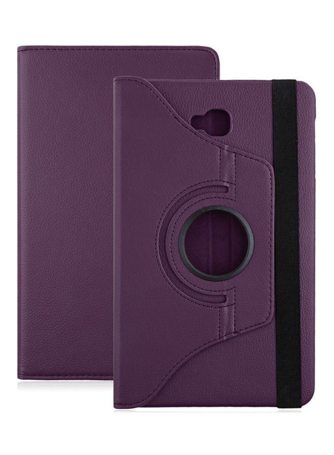 360 Degree Rotating PU Leather Case Cover For Samsung Galaxy Tab A 10.1-Inch T580/T585 Purple