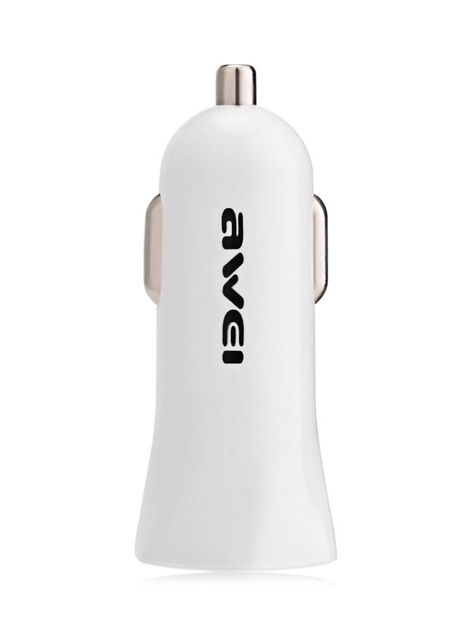 Awei Dual USB Smart Car Charger White