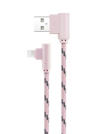 8-Pin L Shape Connector Transfer Data Synchronization Charging Cord Rose Gold - v1523364118/N13664261A_1
