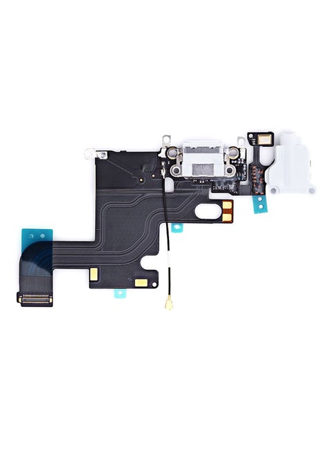 5-Piece Headphone Audio Charging Data USB Port Flex Cable Replace Parts For Apple iPhone 6 White