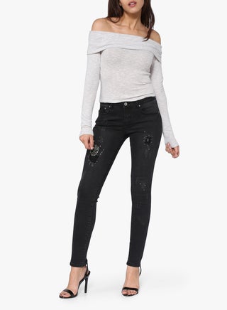 Distressed Embellished Jeans Black - v1523373316/N13953623V_2