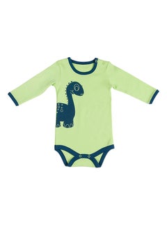 bluebell Dinosaur Printed Romper Green/Blue 