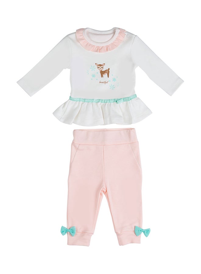 bluebell 2-Piece Sleepwear Set Beige/Pink - Image 1