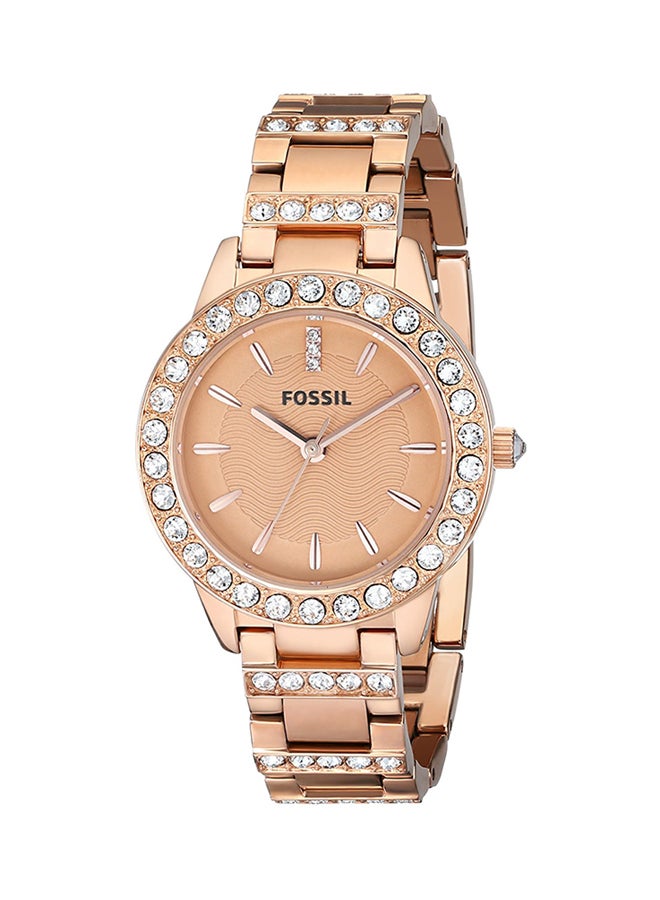 FOSSIL Women's Jesse Stainless Steel Analog Watch ES3020 - 34 mm - Rose Gold  - Image 1