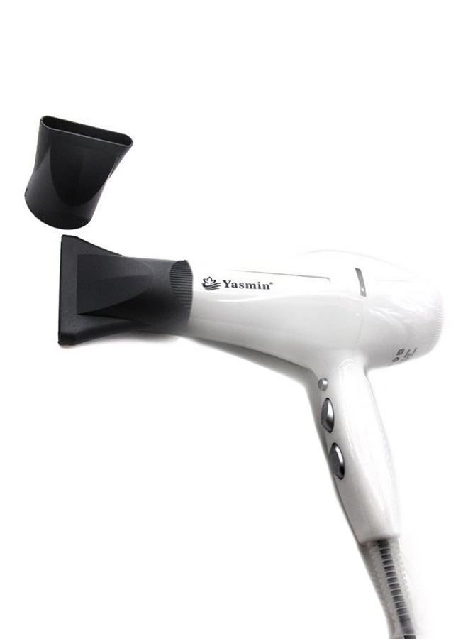 Yasmin - Satin 7 Professional Hair Dryer White/Black/Silver - Image 1
