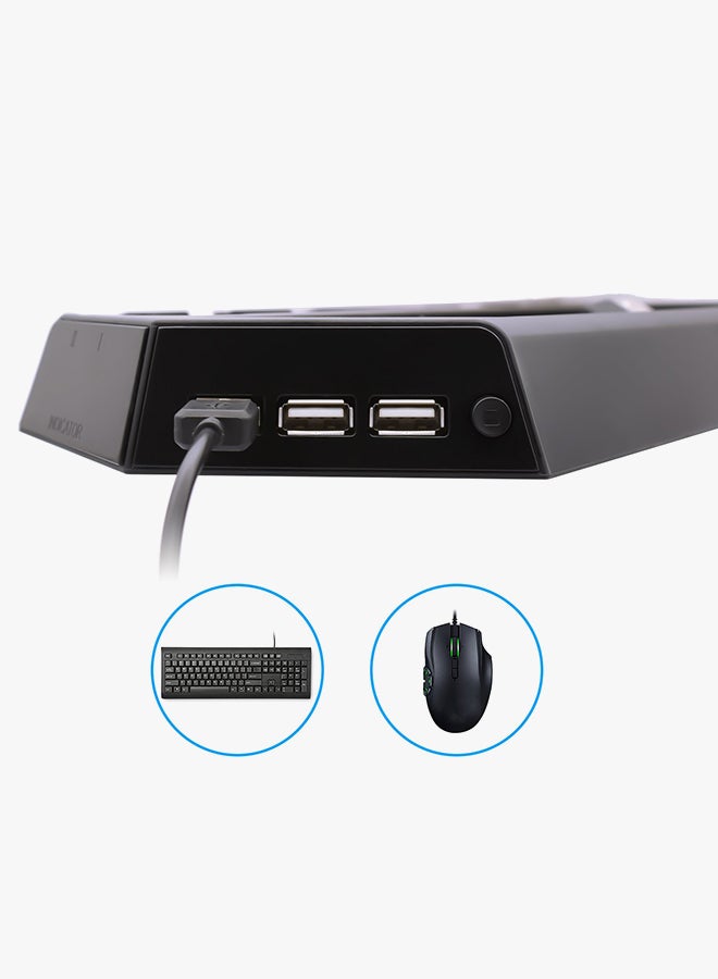 حامل شحن سلكي عمودي مزود بثلاثة منافذ USB مع تخزين أقراص مضغوطة لجهاز PlayStation 4 - Image 4