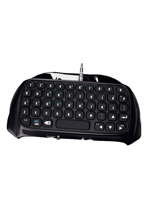 Wireless Keyboard For PlayStation 4 Controller Black
