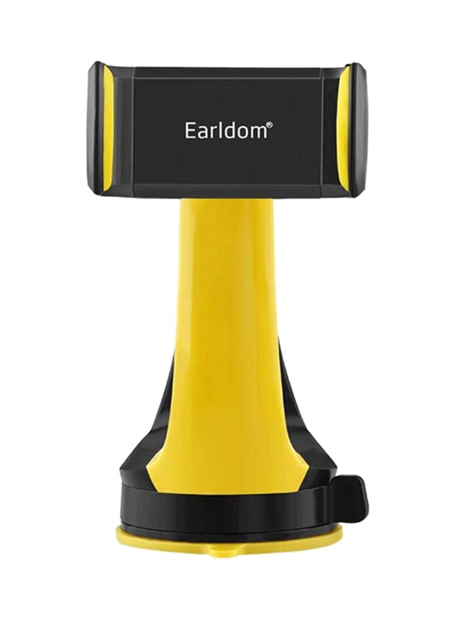 Earldom 360 Degree Rotation Car Phone Holder Black/Yellow - Image 1