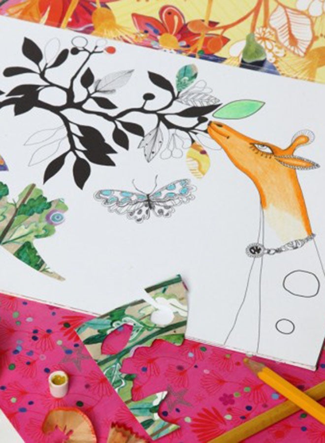 Mon Petit Magical Animals Colouring Book With Collage Multicolour