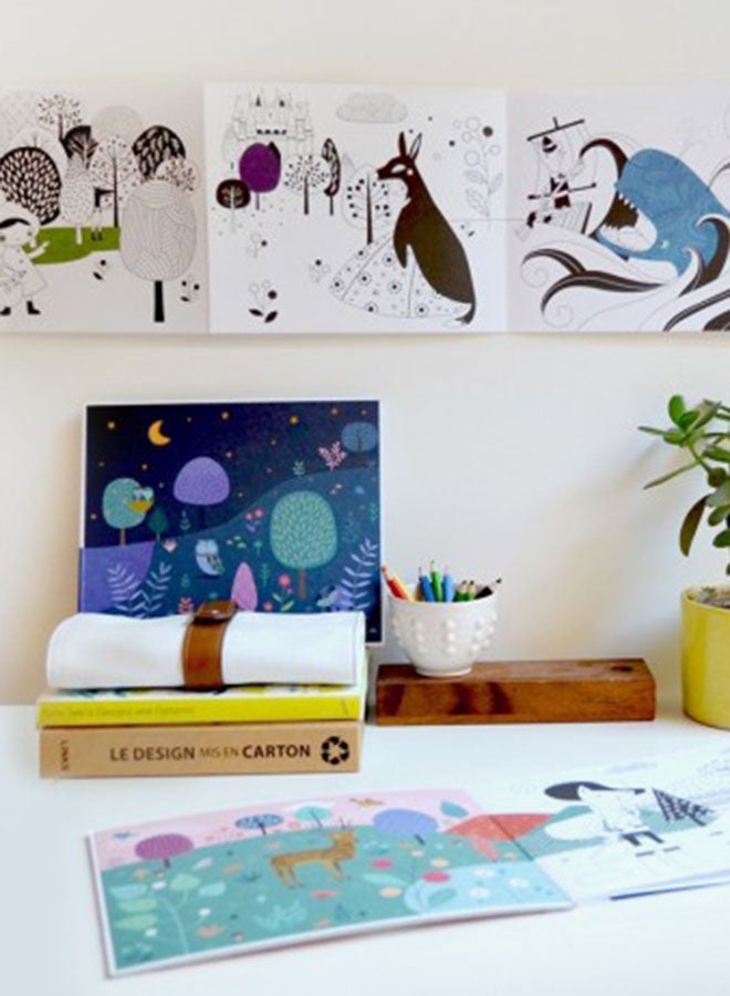 Mon Petit 12-Piece Fairy Tales Colouring Book Multicolour