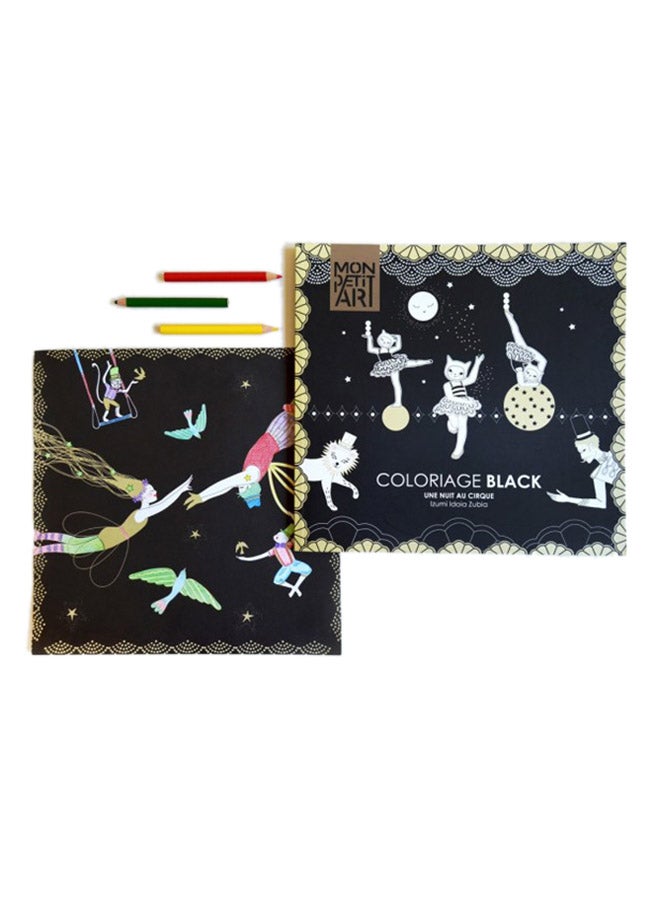 Mon Petit Black And Gold Colouring Book Multicolour - Image 1