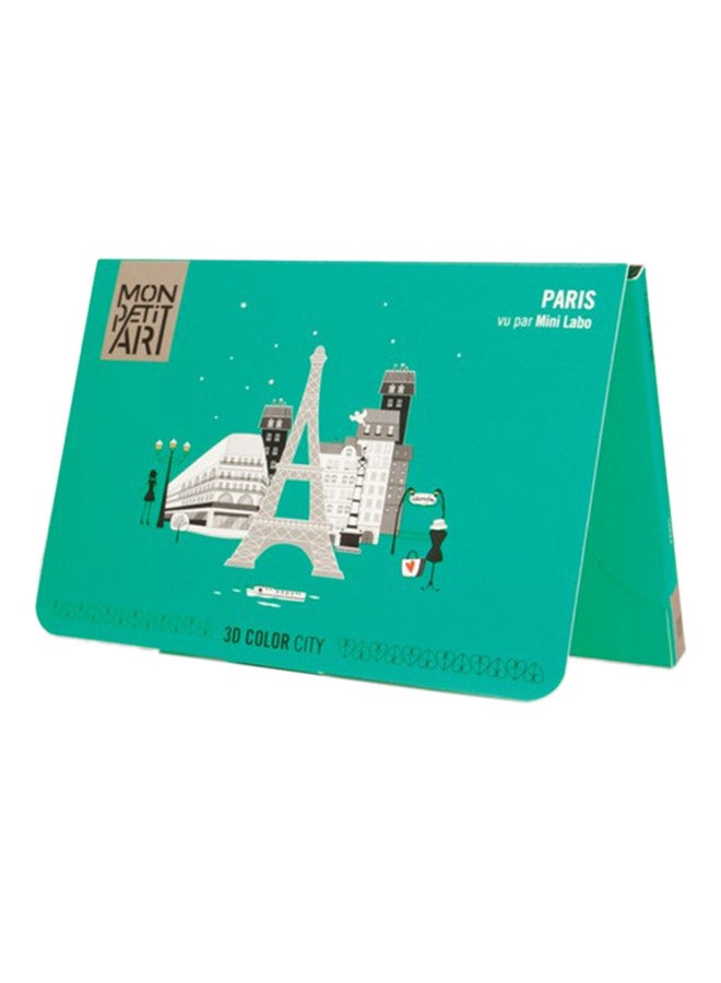 Mon Petit 3D Colour Paris City Colouring Book Multicolour - Image 1