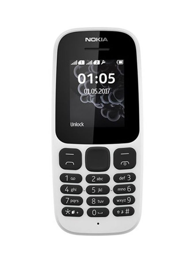 NOKIA - 105 Dual SIM White  4MB 2G - Image 1