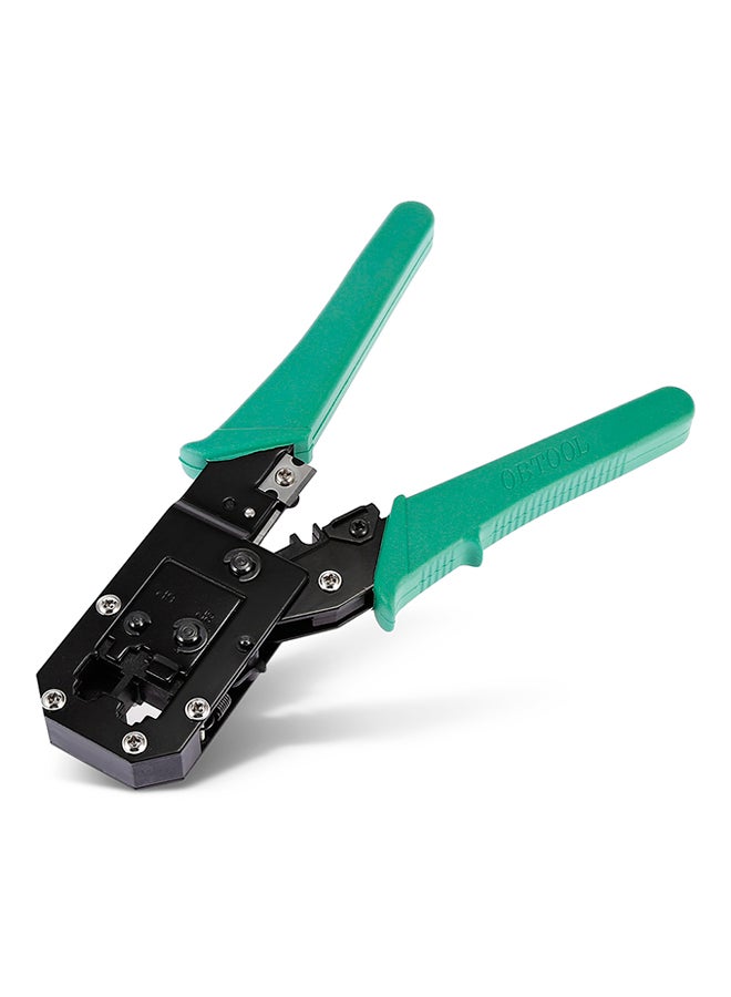Generic - Dual-Modular Network Pliers Crimping/ Cutting/ Stripping Tool Black/Green - Image 1