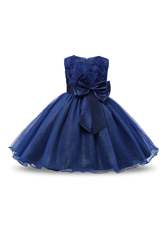 Sleeveless Bow Design Party Dress - Image 4