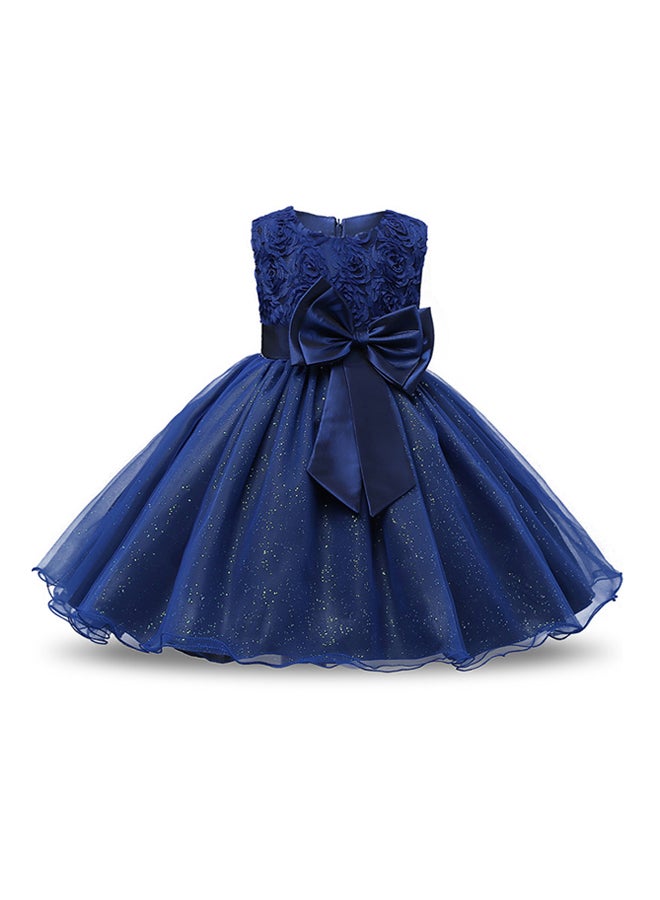 Sleeveless Bow Design Party Dress - Image 1