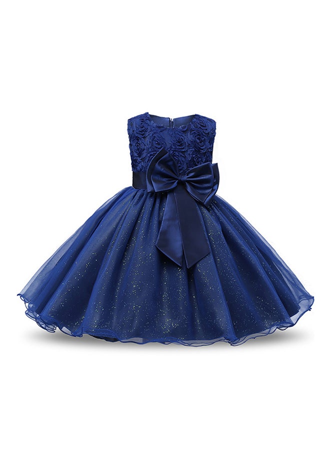 Sleeveless Bow Design Party Dress - Image 2