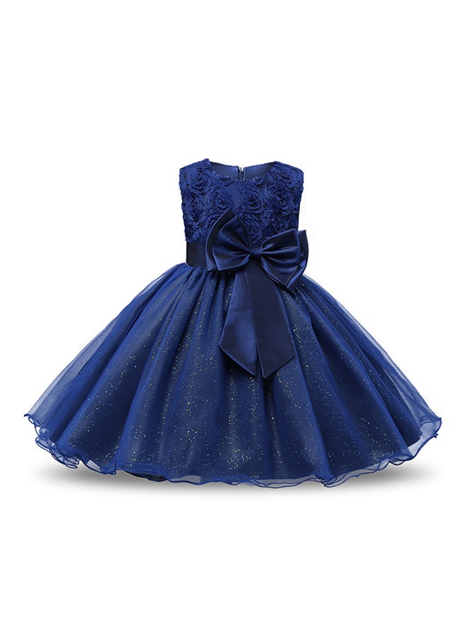 Sleeveless Bow Design Party Dress - Image 3