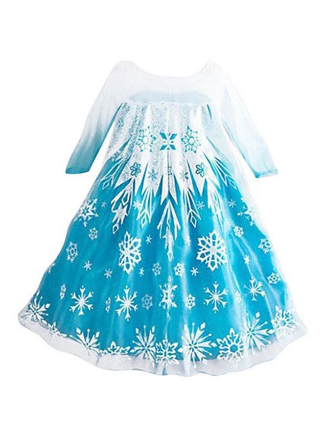 Disney FROZEN - Ice Princess Frozen Costume Dress For Girls With Flared Style Full Sleeves - Image 1